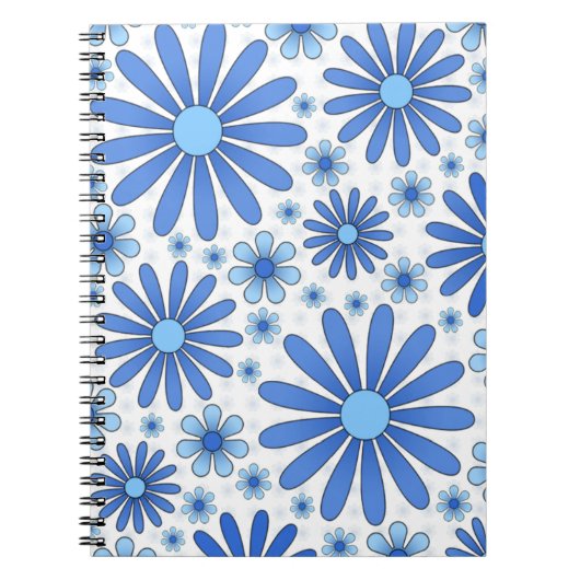 Blue Blume Power Notebook in Weiß Notizblock (Vorderseite)