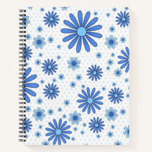 Blue Blume Power Notebook in Weiß Notizblock