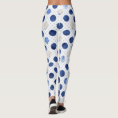 Blue Blume Print Floral Leggings Womens (Rückseite)