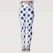 Blue Blume Print Floral Leggings Womens (Vorderseite)