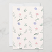 Blue Blume Pumpkin Halloween Fall Baby Dusche Einladung (Rückseite)