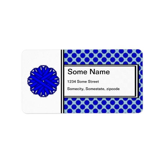 Blue Blume Ribbon von Kenneth Yoncich Adressaufkleber (Vorne)
