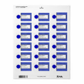 Blue Blume Ribbon von Kenneth Yoncich Adressaufkleber (Vorne)