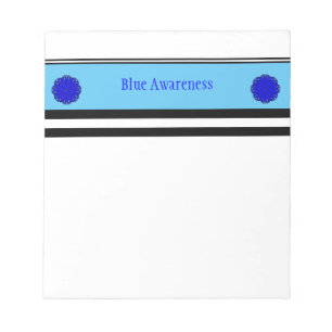 Blue Blume Ribbon von Kenneth Yoncich Notizblock