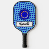 Blue Blume Ribbon von Kenneth Yoncich Pickleball Schläger (Vorderseite)
