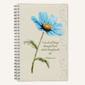 Blue Blume Scripture Journal Notizblock (Vorderseite)