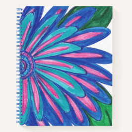 Blue Blume Spiral Notebook Notizblock
