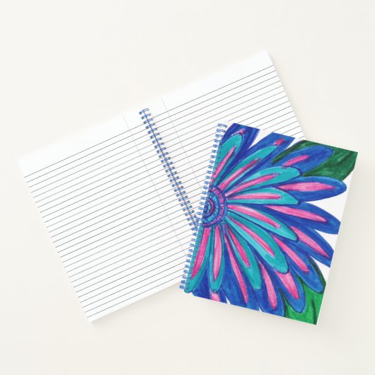 Blue Blume Spiral Notebook Notizblock (Innenseite)
