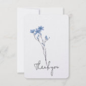 Blue Blume Steam Vielen Dank Dankeskarte (Vorderseite)