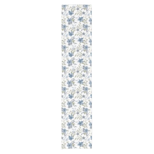 Blue Blume Table Runner Kurzer Tischläufer (Vorderseite)