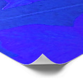 Blue Blume Urchin Print Poster (Ecke)