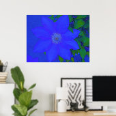 Blue Blume Urchin Print Poster (Heimbüro)
