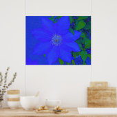 Blue Blume Urchin Print Poster (Küche)