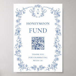 Blue Blume Verziert Viktorianisch Grace Honeymoon  Poster