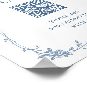 Blue Blume Verziert Viktorianisch Grace Honeymoon Poster (Ecke)