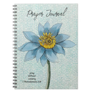 Blue Blume Vintag Style Prayer Journal Notizblock