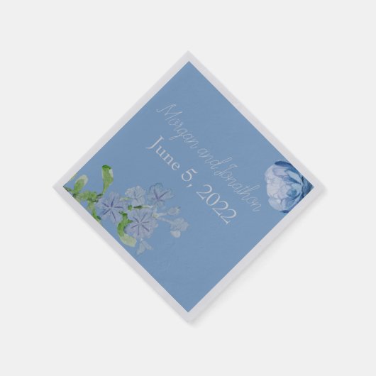 Blue Blume Wedding Collection Serviette (Ecke)