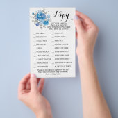 Blue Blume Wedding Reception I Spy Game Card Flyer (Handgriff)