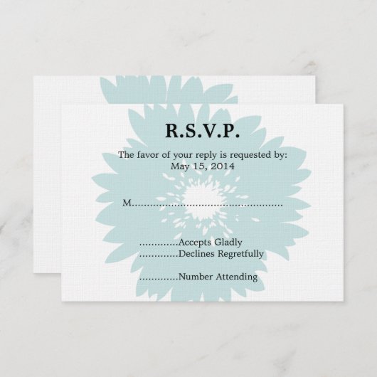 Blue Blume Wedding RSVP (Vorne/Hinten)