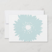 Blue Blume Wedding RSVP Karte (Rückseite)