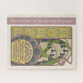 Blue Blumen Art Nouveau Puzzle (Horizontal)