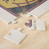 Blue Blumen Art Nouveau Puzzle (Seite)