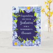 Blue Blumen Classmate Herzlichen Glückwunsch Absch Karte (Gelbe Blume)