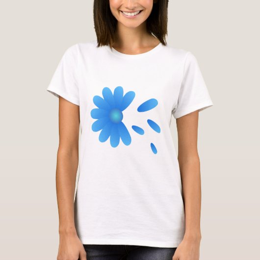 BLUE BLUMEN KOMFORTABLE T-SHIRTS (Vorderseite)