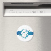 Blue Blumen Paint Splash Magnet (In Situ (Geschirrspüler))