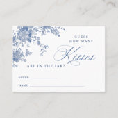 Blue Blumen schätzen, wie viele Kisses Game Card Visitenkarte (Vorderseite)