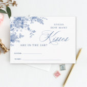 Blue Blumen schätzen, wie viele Kisses Game Card Visitenkarte