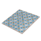 Blue Blush Beige Glitzer Mermaid Fliese (Seite)