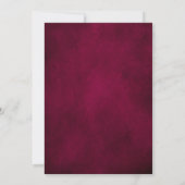 Blue Blush Burgundy Brautparty per Post Einladung (Rückseite)