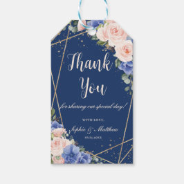 Blue Blush Floral Wedding Bridal Gefallen Vielen D Geschenkanhänger