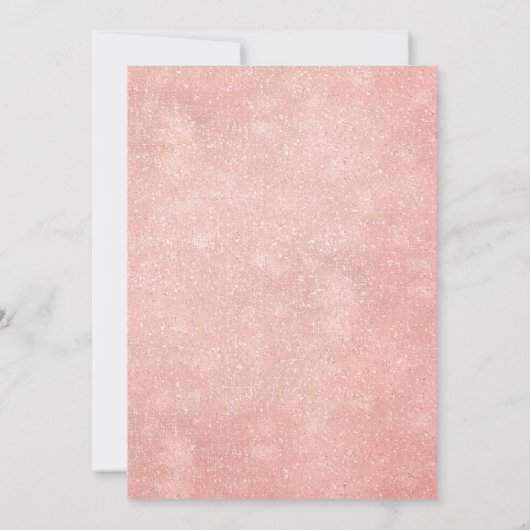 Blue Blush Pink Rose Gold Boho Hochzeit Save The Date (Rückseite)