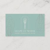 Blue Blush Stilvolle Whisk Logo Zuhause Bäckerei Visitenkarte (Vorderseite)