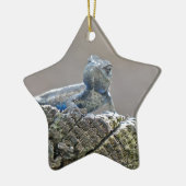 Blue Bly Alligator Lizard Keramikornament (Links)