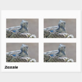 Blue Bly Alligator Lizard Rechteckiger Aufkleber (Blatt)