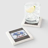 Blue Boar Tavern Marble Untersetzer (Seitenansicht)