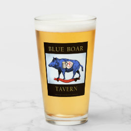 Blue Boar Tavern Pint Glass Glas