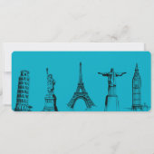 Blue Boarding Pass Brautparty Einladung (Rückseite)