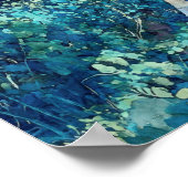 Blue Boardwalk Spaziergang Strandbad Poster (Ecke)