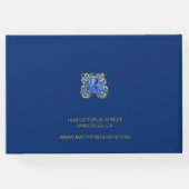 Blue Boat Beach House Octopus Custom Gästebuch (Rückseite)