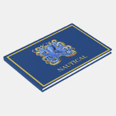 Blue Boat Beach House Octopus Custom Gästebuch (Ecke)