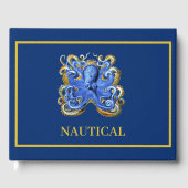 Blue Boat Beach House Octopus Custom Gästebuch (Vorderseite)