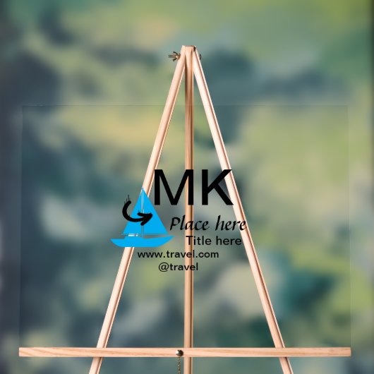 Blue boat Black Pfeil travel Agent blog Website Acrylschild (Neutral)