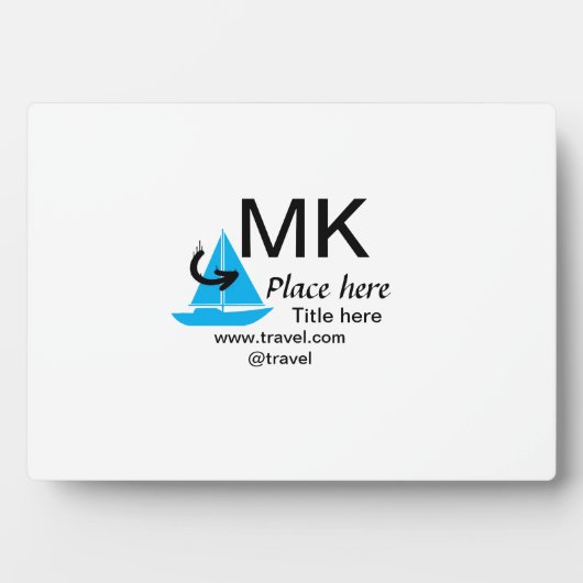 Blue boat Black Pfeil travel Agent blog Website Fotoplatte (Vorderseite)