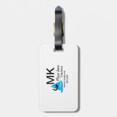 Blue boat Black Pfeil travel Agent blog Website Gepäckanhänger (Rückseite vertikal)