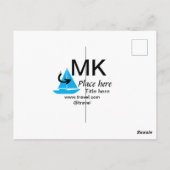 Blue boat Black Pfeil travel Agent blog Website Postkarte (Rückseite)