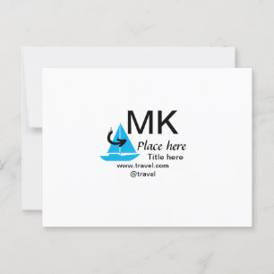 Blue boat Black Pfeil travel Agent blog Website Postkarte